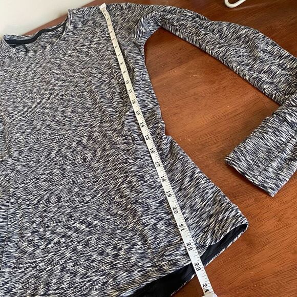 Lululemon Runderful Long Sleeve Spaced Out Space Dye Black White size 8 - Picture 6 of 15